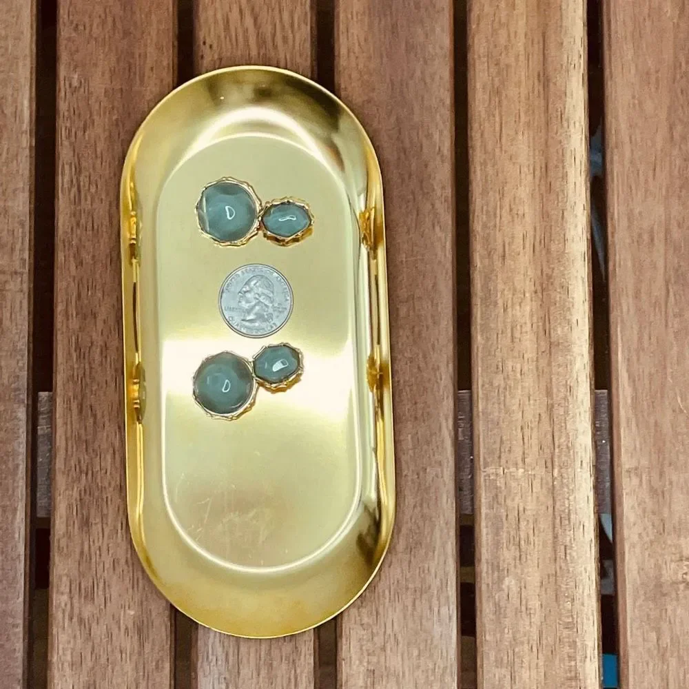 Resin drop earrings - Picture 5 of 6